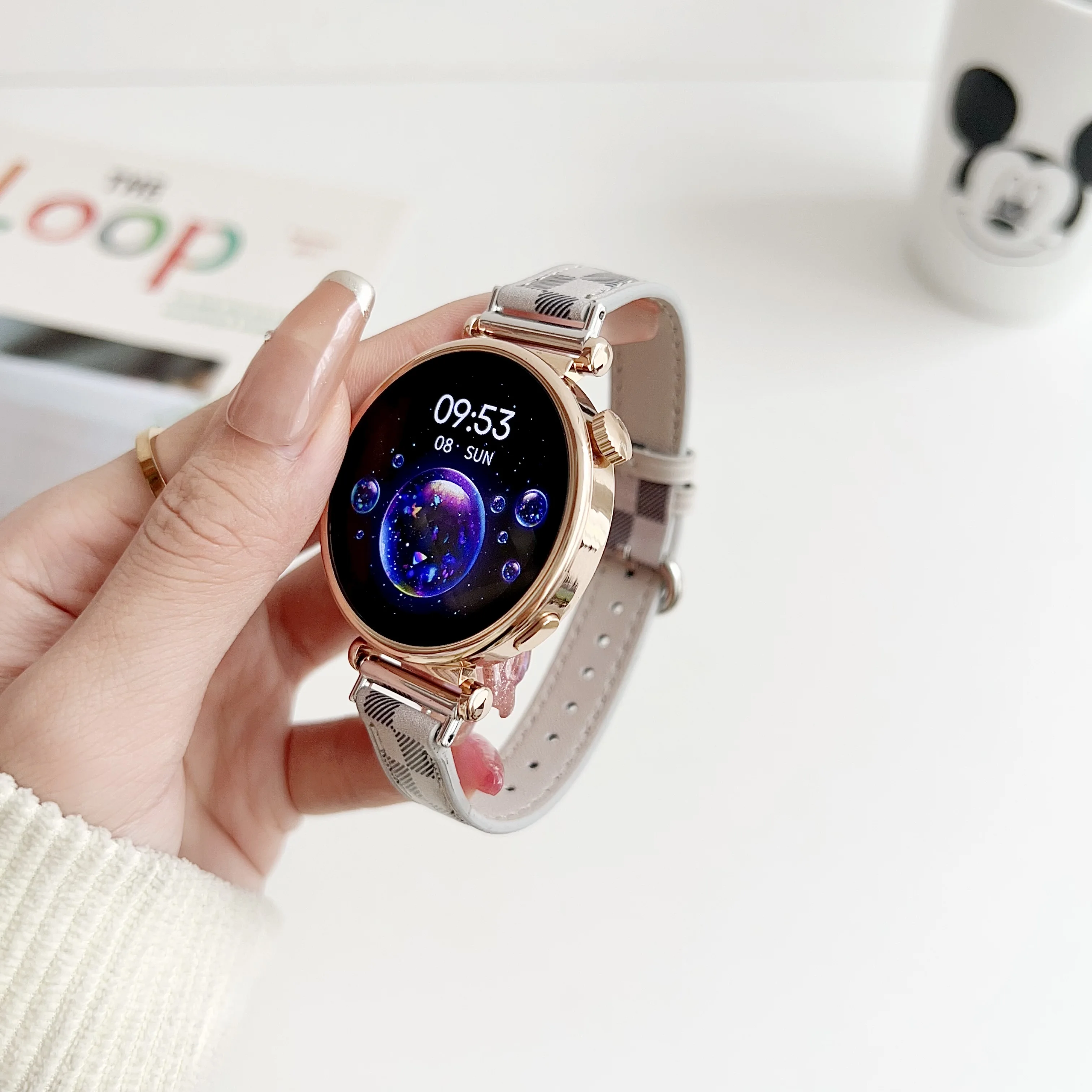 Bracelet en cuir véritable, adapté pour Huawei Watch GT4