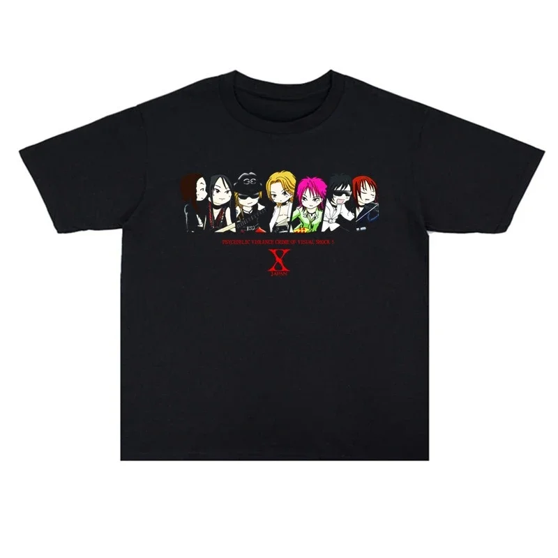 2025 été métal Rock X japon Matsumoto Hideto cacher imprimé hommes et femmes T-shirt qualité à manches courtes hommes T-shirt