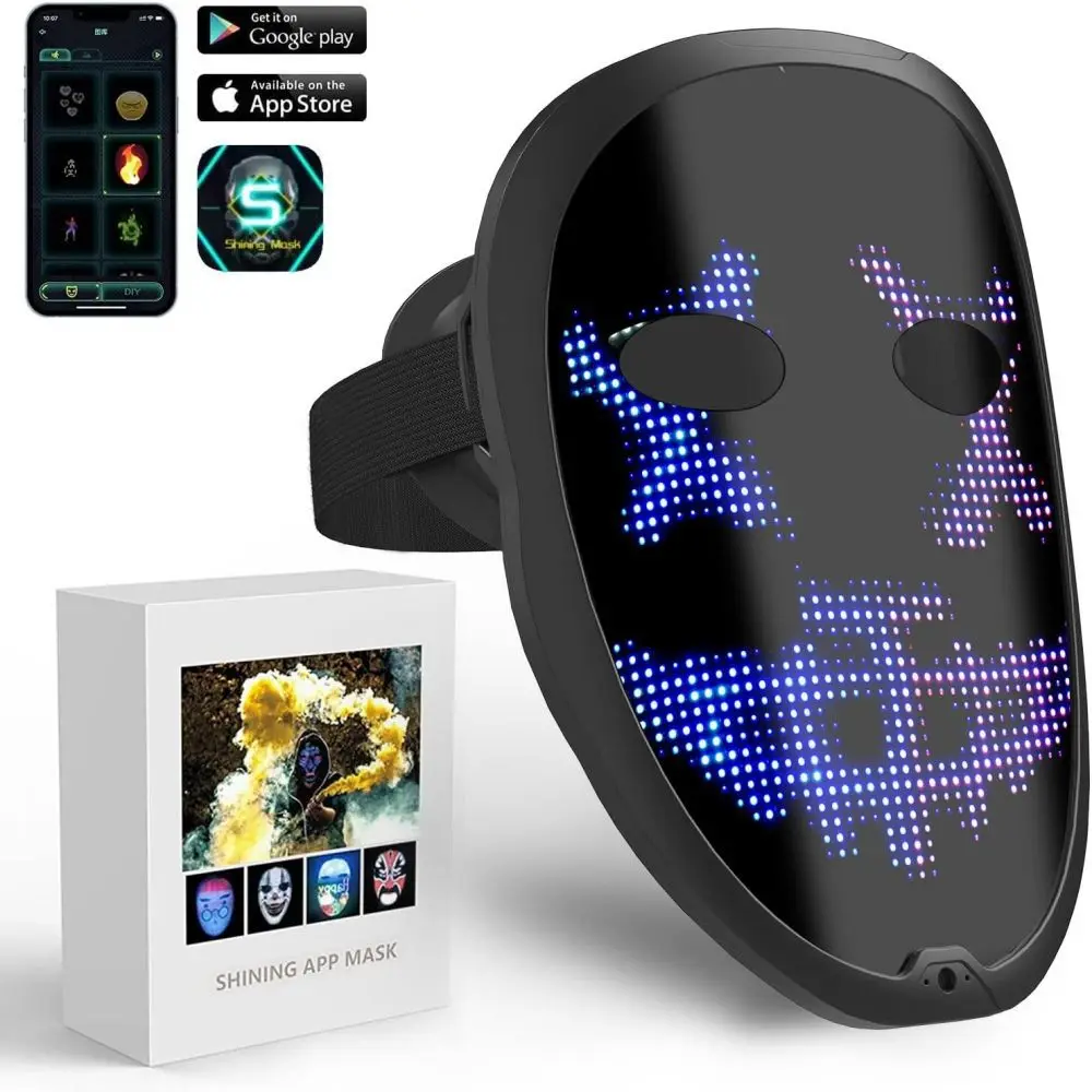 masque-led-lumineux-pour-fete-detection-de-geste-affichage-intelligent-masques-led-pour-le-visage-programmables-controle-par-application-bluetooth-masque-transformable