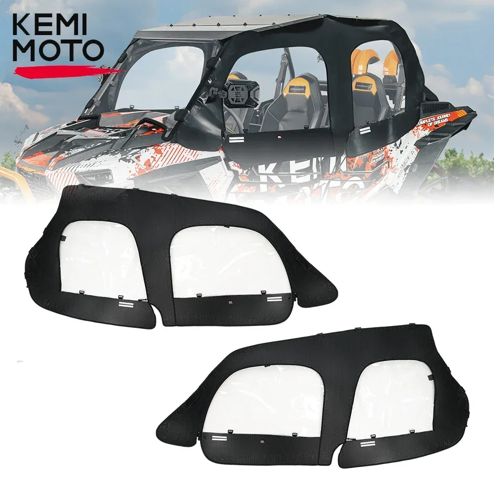 UTV Soft Upper Door Windshield #2884332 Compatible with Polaris RZR XP 4 1000 / XP 4 Turbo 2014-2023 Cab Enclosure Window Doors