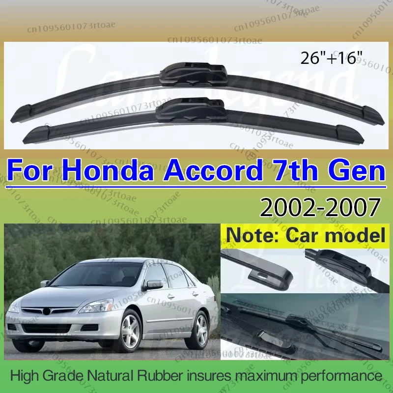

Car Front Wiper Blades Windshield Brushes Windscreen Clean Window 26"+16" Car Accessories For Honda Accord 7th Gen 2002 - 2007