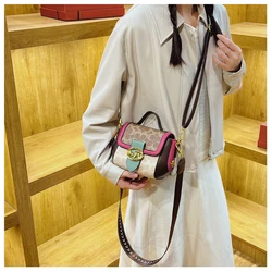 2024 New Popular Versatile Vintage Wide Shoulder Strap Single Shoulder Bag Casual Handheld Diagonal Straddle Women's Bag