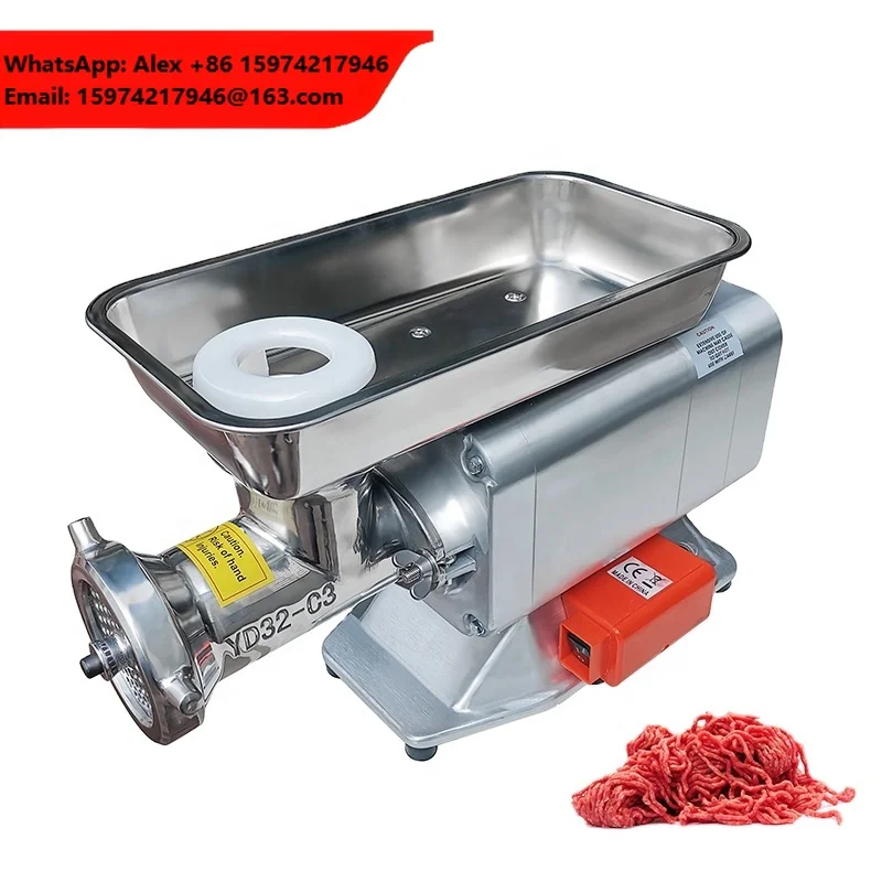 Electric Commercial Industrial Stainless Steel Meat Grinder Machine Automatic Fresh Meat Mincer For Chili Garlic