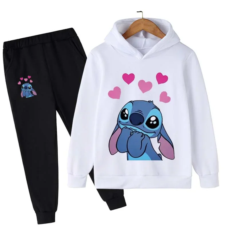 Children Stitch Clothes Kids Suit Warm Sweater Girl Hoodies Pullover Sweatshirt Pant Winter Spring Girl Boy Tracksuit Sportswear