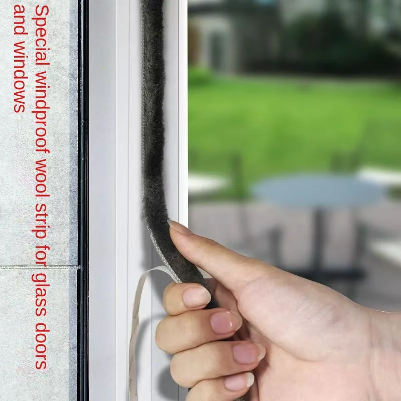 3Meters Brush Strip Self Adhesive Door Window Sealing Strip Home Door Window Sound Insulation Seal Film Door Swal Weather Strip