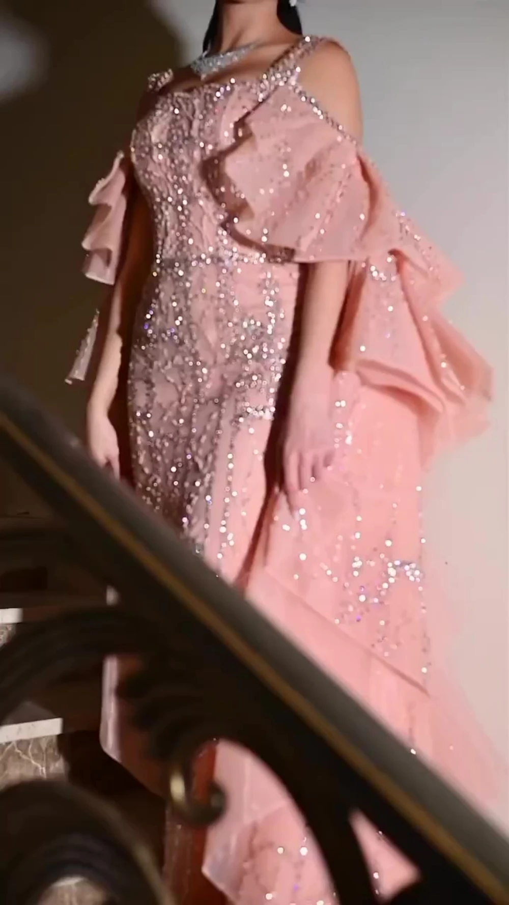 Customized Intricate Asymmetrical One-Shoulder Ball Gown Sweep/Brush es Sequin Layered Net/Tulle Formal Occasion فساتين سهره