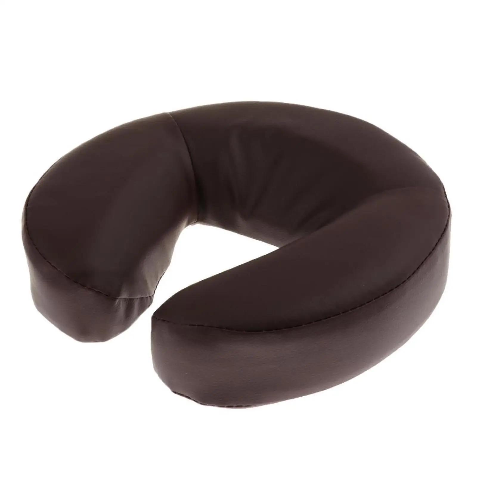 

Foam Face Cradle Pillow White Brown Universal Adjustable Face Down Support for Massage Bed Spa Session Comfort