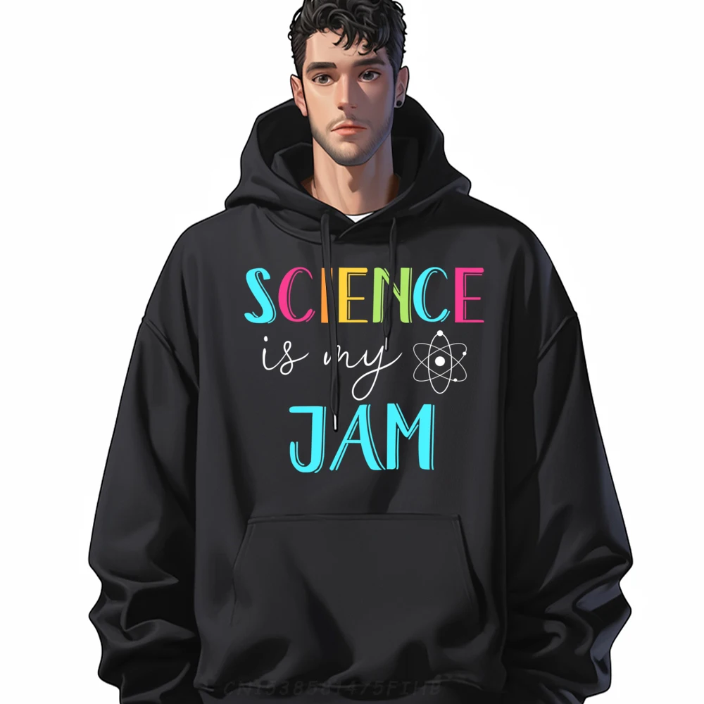 

Science Is My Jam Tshirt Funny Labor Day Crewneck Female Hoodies Classic Sweatshirt Retro Long Sleeve Hoodies