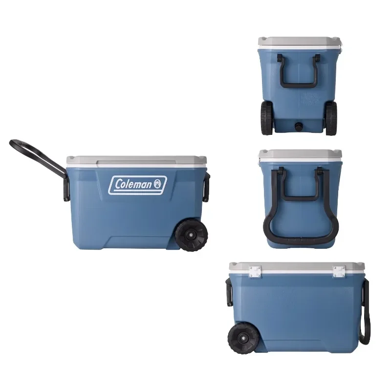 

Portable Ice Chest Rolling Cooler with Wheels, Leak-Resistant Outdoor Hard Cooler Keeps Ice up to 5 Day