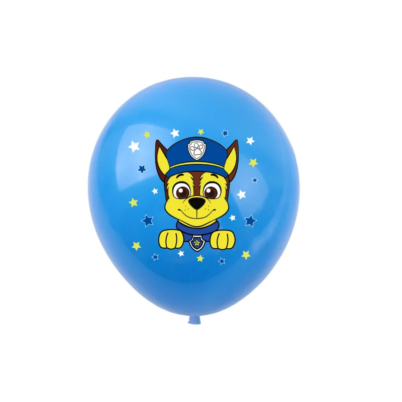 10pcs Paw Patrol Balloons Anime Theme Birthday Party Decoration Supplies Cute Cartoon Patrol Canine Chase Balloon Kids Toy Gifts