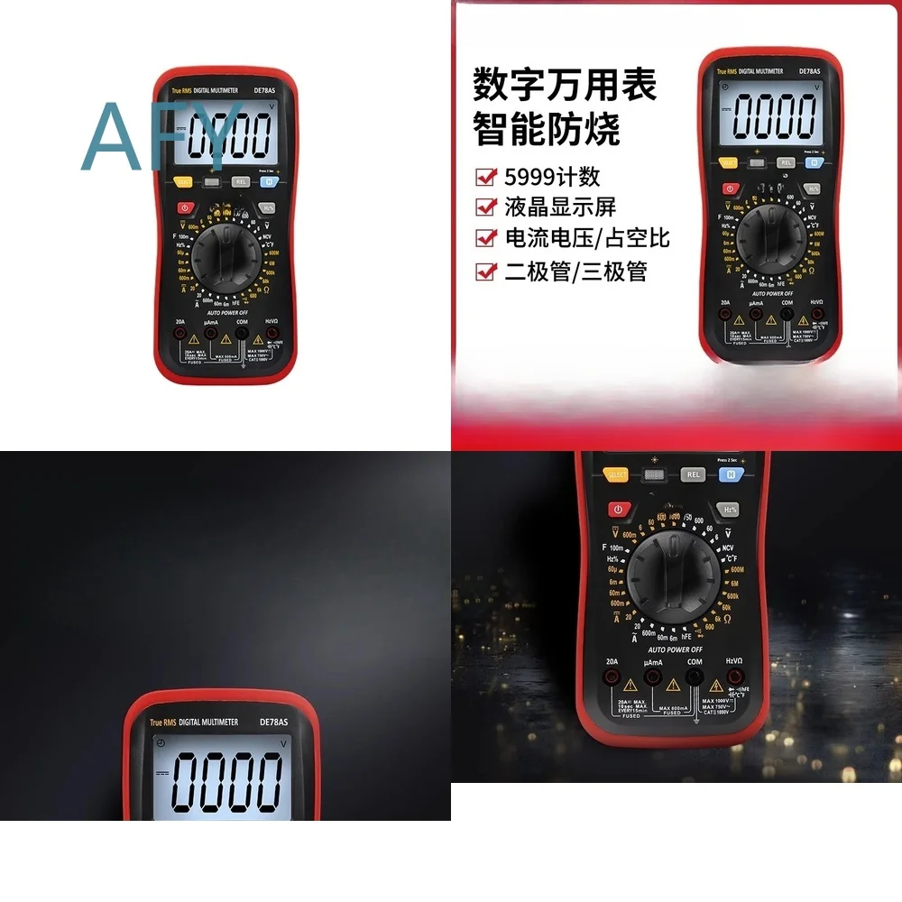 78AS Multimeter for Electricians Digital Portable High Precision Universal Tester for Maintenance Anti Burn Intelligent