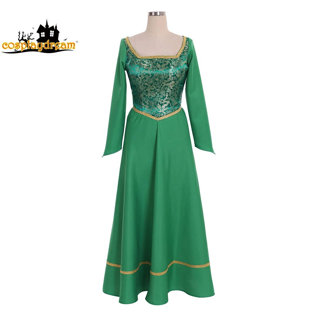 

Shrek Princess Fiona Green Dress Cosplay Costume Hand Made Dress Women Outfit Adult Princess Dress Anime Cosplay Costume