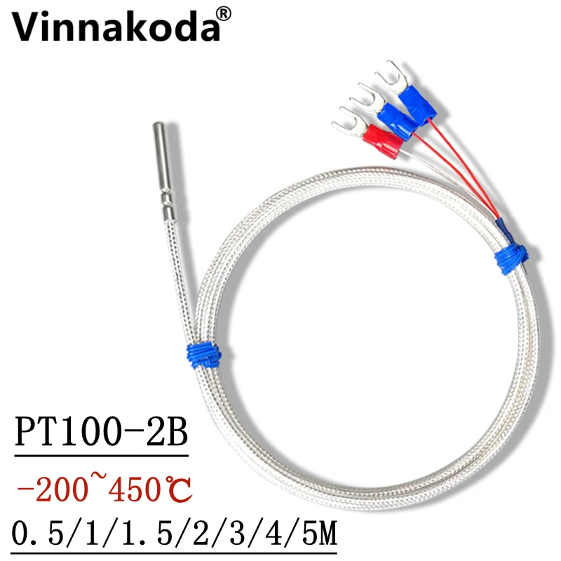 

1PCS Stainless Steel PT100 Temperature Sensor Thermocouple with 5M Cable Temperature sensing high temperature waterproof