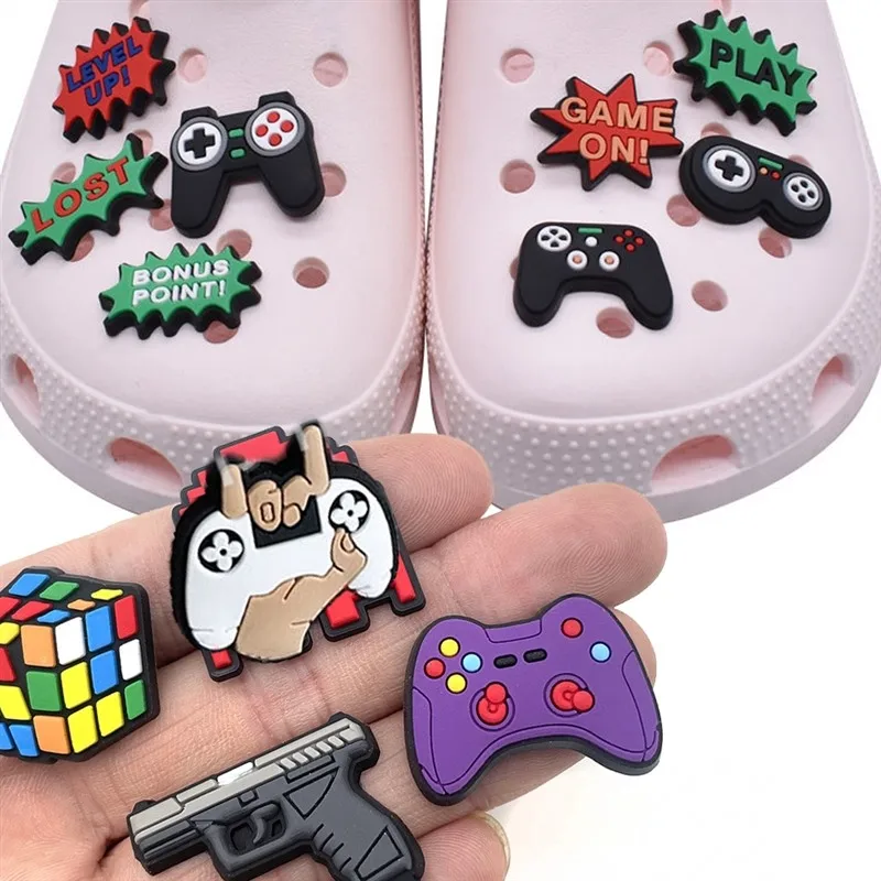 1pcs Pins for Crocs Charms Shoes Accessories Gamepad Decoration Jeans Women Sandals Buckle Kids Favors Men Badges Boy Girl Gift