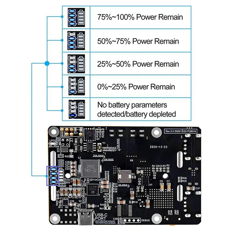 DT51 2X UPS Power Supply HAT for Raspberry Pi 4 3B+ 3B 18650 Backup Battery Expansion Board