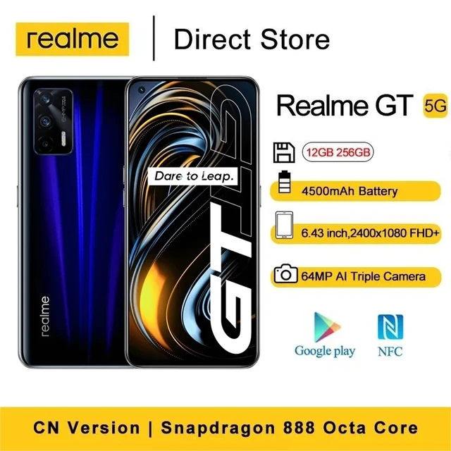 Realme GT 5G Android 11 Cell Phones 6.43