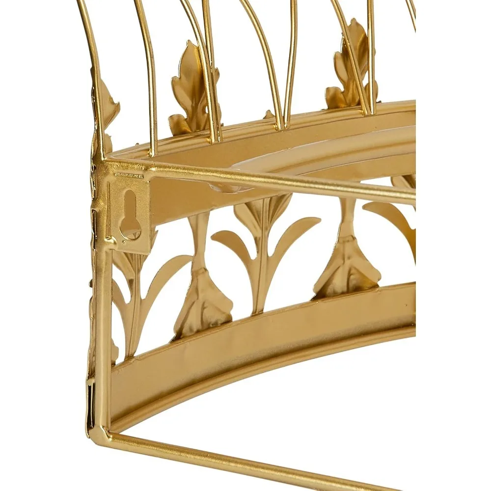 Decorative Metal Curtain Crown Gold Finish Canopy Top Bedroom Decor-Finials