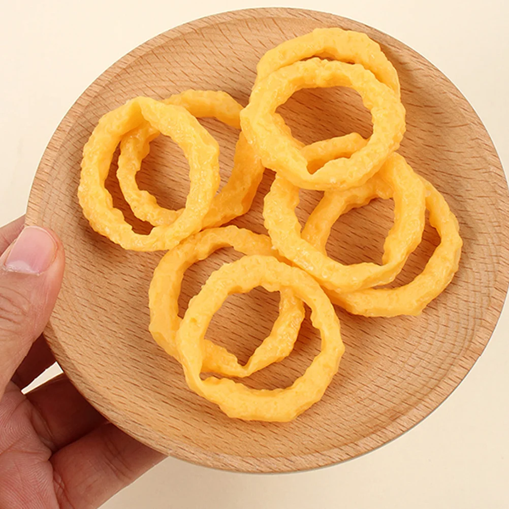 10 Pcs Simulated Squid Ring Toys Food Decor Props Faux Model Lifelike Rings Pvc Realistic Fake