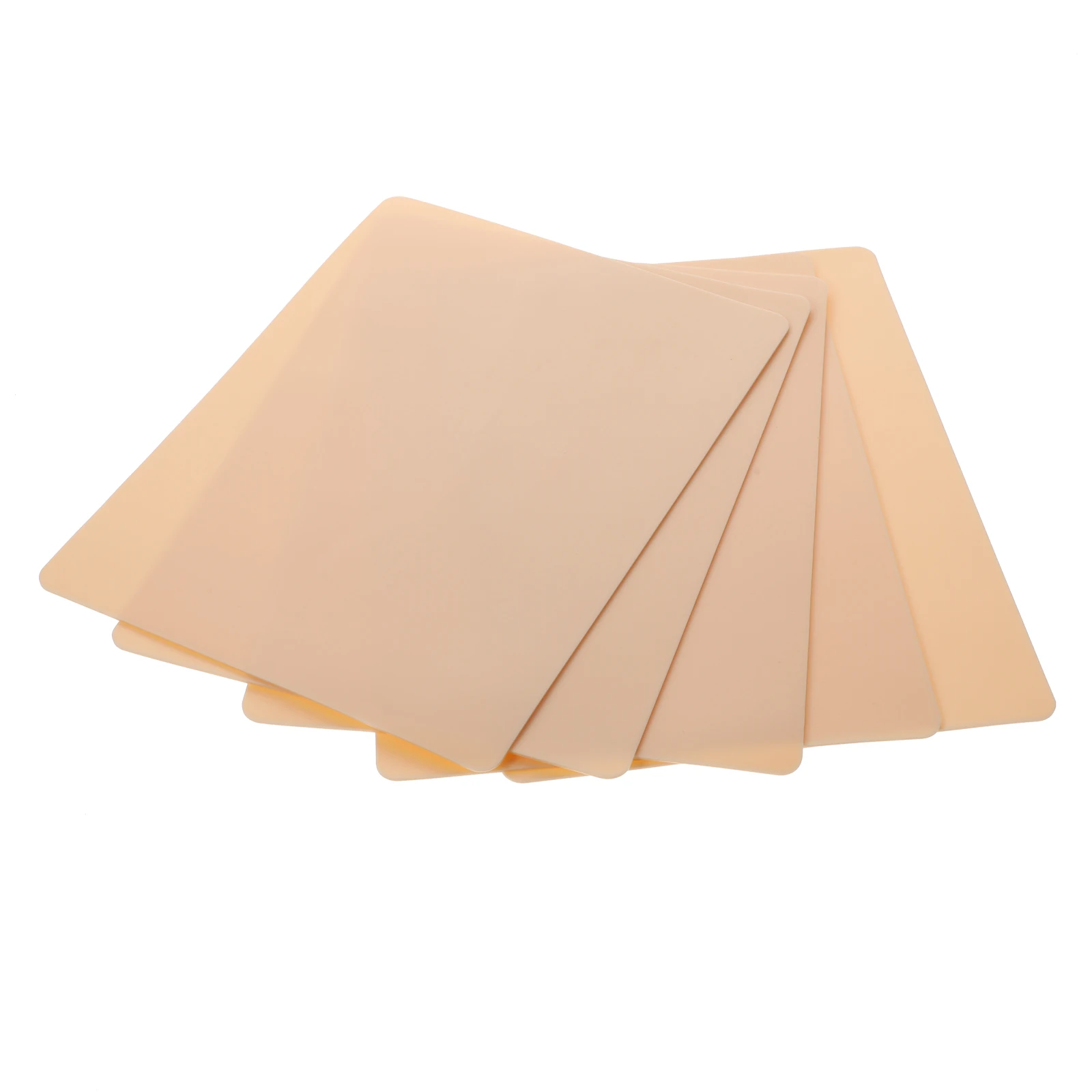

5pcs Tattooing Practice Skin Sheets Silicone False Skin Supplies For Beauty Salon Artists Embroidered Training Blank
