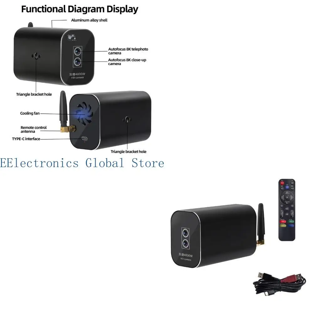 462B X9 Double 8K Live Streaming Camera With  IMX586 Sensoring Microphone for Online