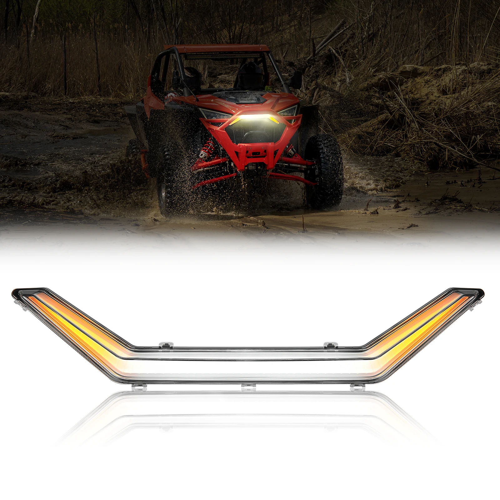 

2884346 UTV Front Accent Light LED Center Grill Light Compatible with Polaris RZR PRO XP/4 PRO R Turbo R RZR PRO XP 2020-2024