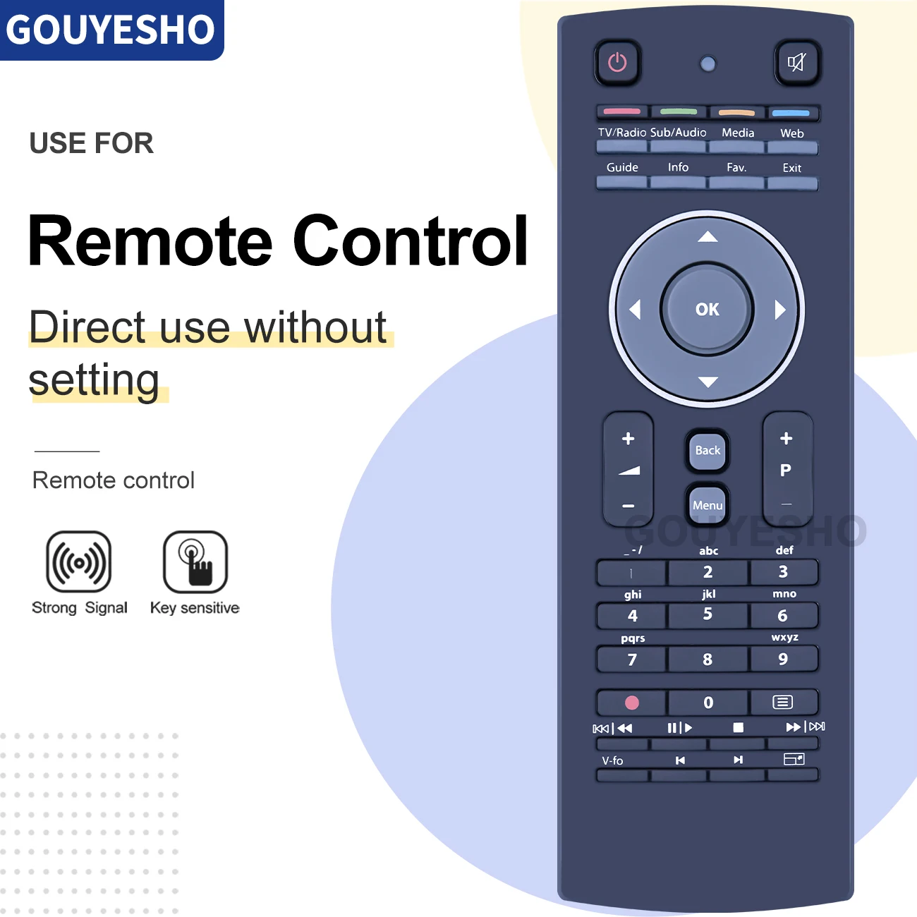 New Remote Control for Thomson Ths845 Hdtv Satelliten Receiver