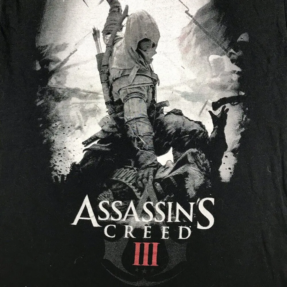 Assassin’s Creed III Shirt Men's Small Black Cotton 2012 Graphic Tee