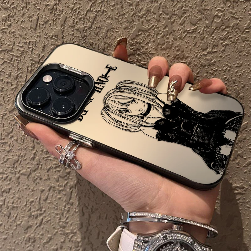 Anime DEATH NOTE For iPhone Apple 15 14 13 12 11 XS XR X 8 7 Pro Max Plus Colorful Silver Shockproof Phone Case Cover Soft TPU