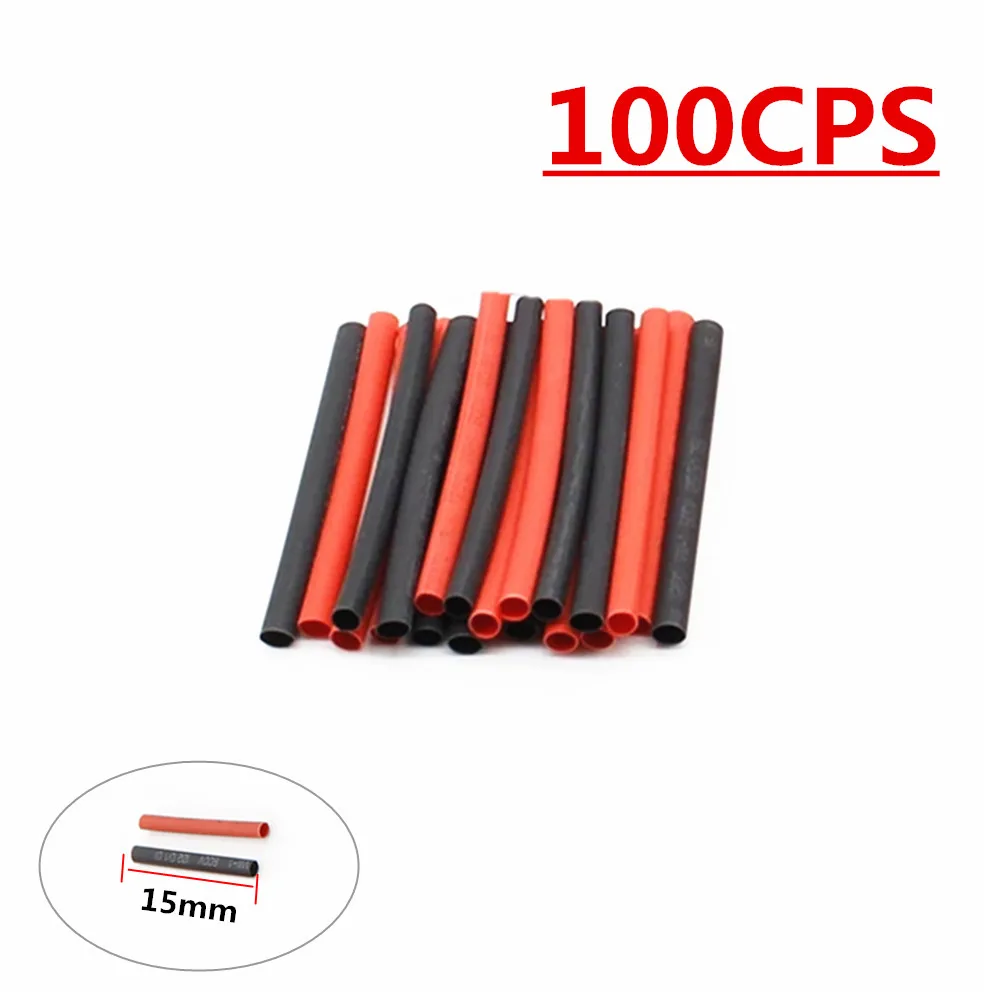 

100PCS 2.5/4.0mm Heat Shrink Sleeving Tube （Length 15mm ）for RC Airplane Cars ESC Motor Battery XT60 XT30 3.5mm Connector Cable