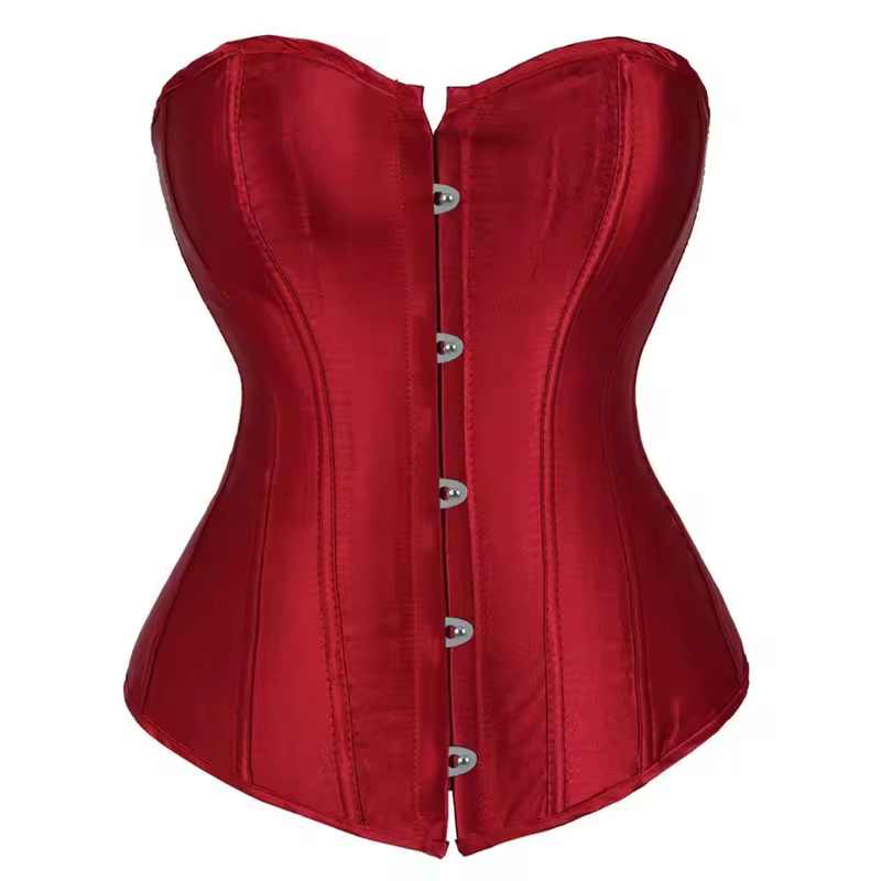 Caudatus Black Corset Top Plus Size Bustiers Overbust Satin Sexy Costume Corselet Brocade Vintage Style Bridal Korsett Women - Image 13