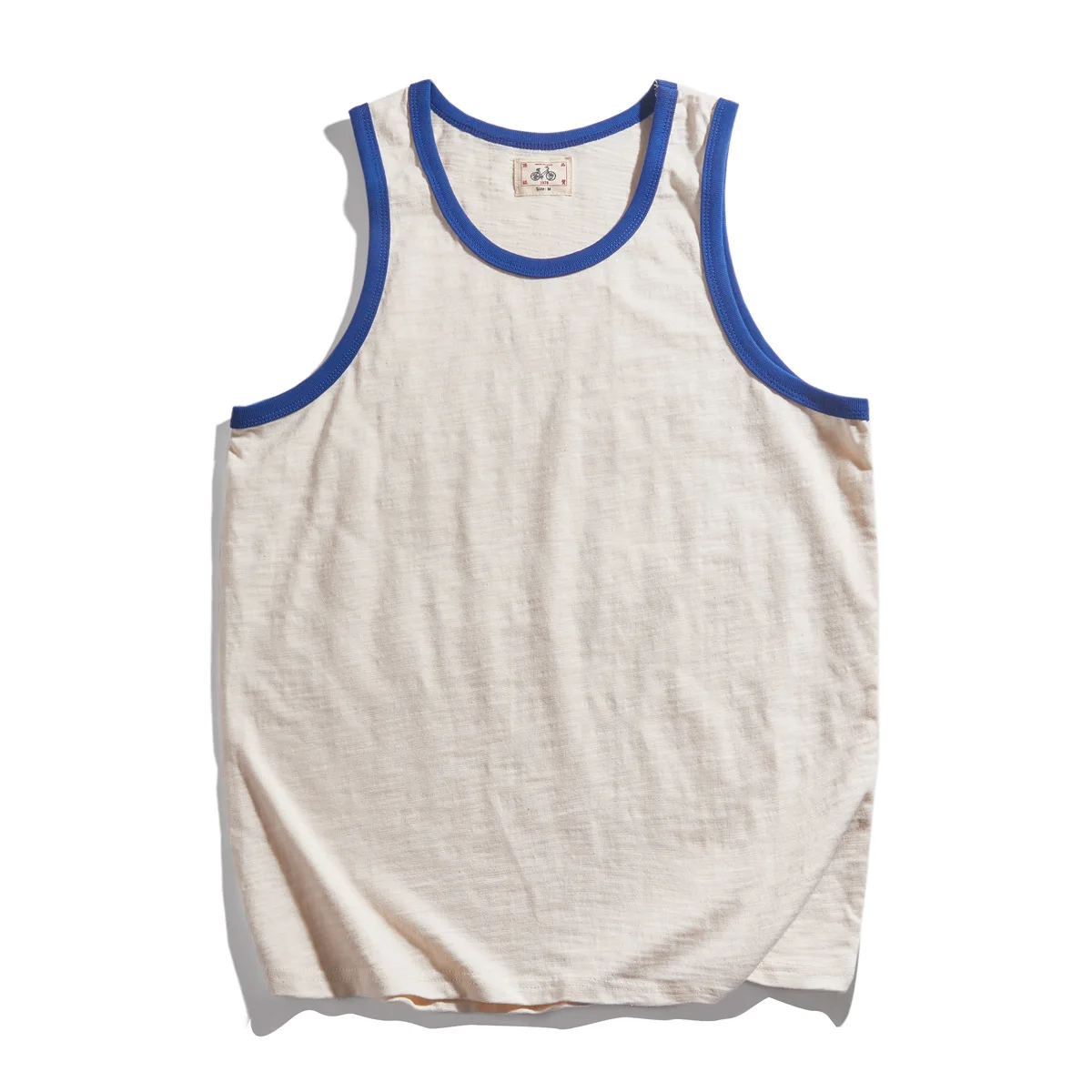 Summer Retro Vintage Classic Loose Fit 230gsm Slub Cotton Solid Sleeveless Tank Top for Men 70s 80s Casual Fitness Unisex Vest