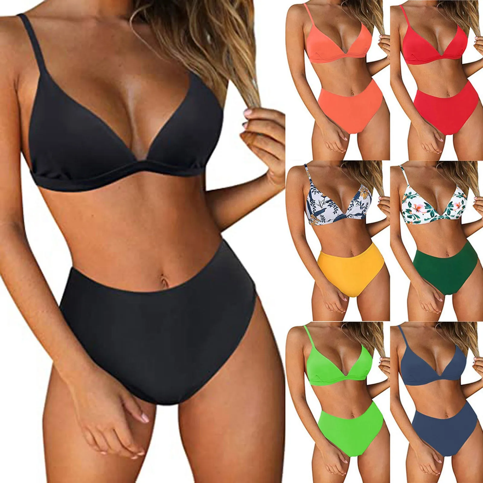 Women Bandeau Padded Push Up Swimsuit Swimwear Beachwear Swimwear Bikini Set