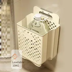 Folding Bathroom Laundry Basket Wall-mounted Dirty Clothes Storage Basket Household Laundry Bag Laundry Bathroom Organizer