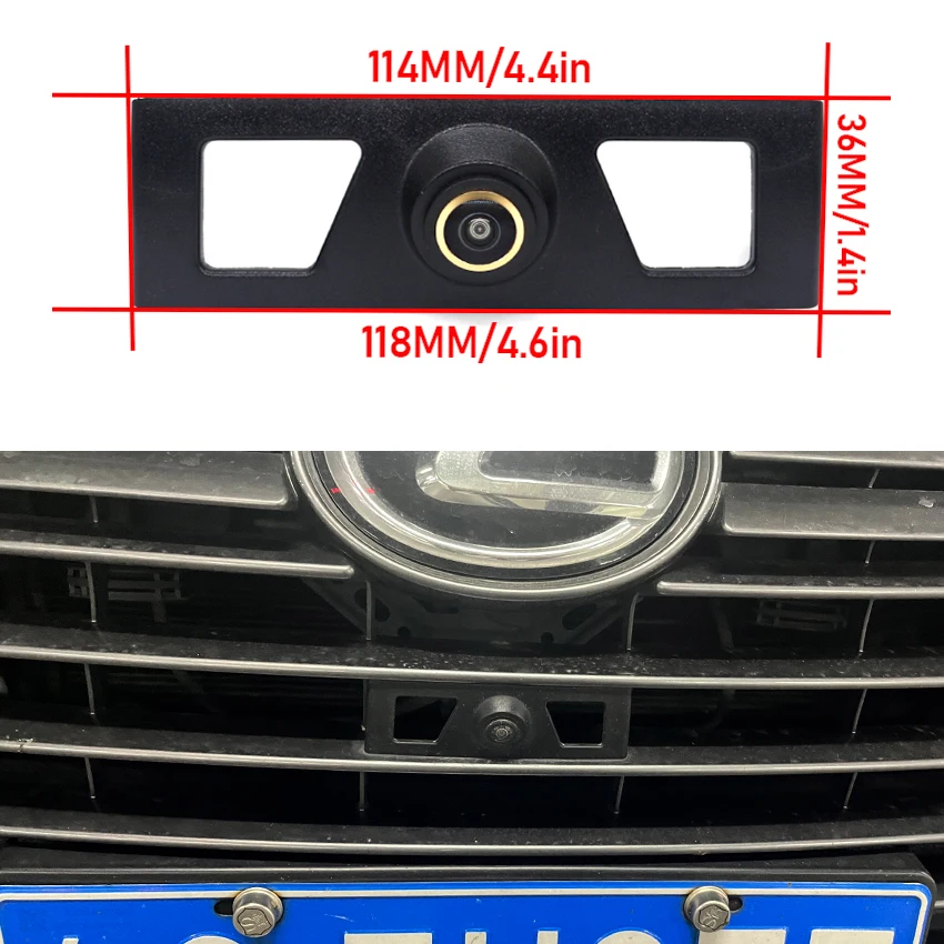 AHD سيارة كاميرا الرؤية الأمامية HD عين السمكة مقاوم للماء للرؤية الليلية شعار وقوف السيارات كام لكزس RX RX200t RX300 RX350 RX450h 2016 ~ 2020 #3