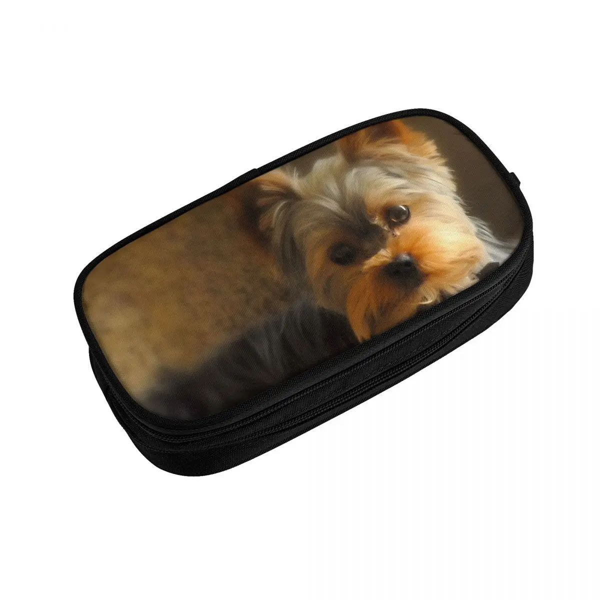 لطيف يوركي جحر الكلب مقلمة متعة حامل قلم أكياس طالب تخزين كبير اللوازم المدرسية سستة pencelcases #3