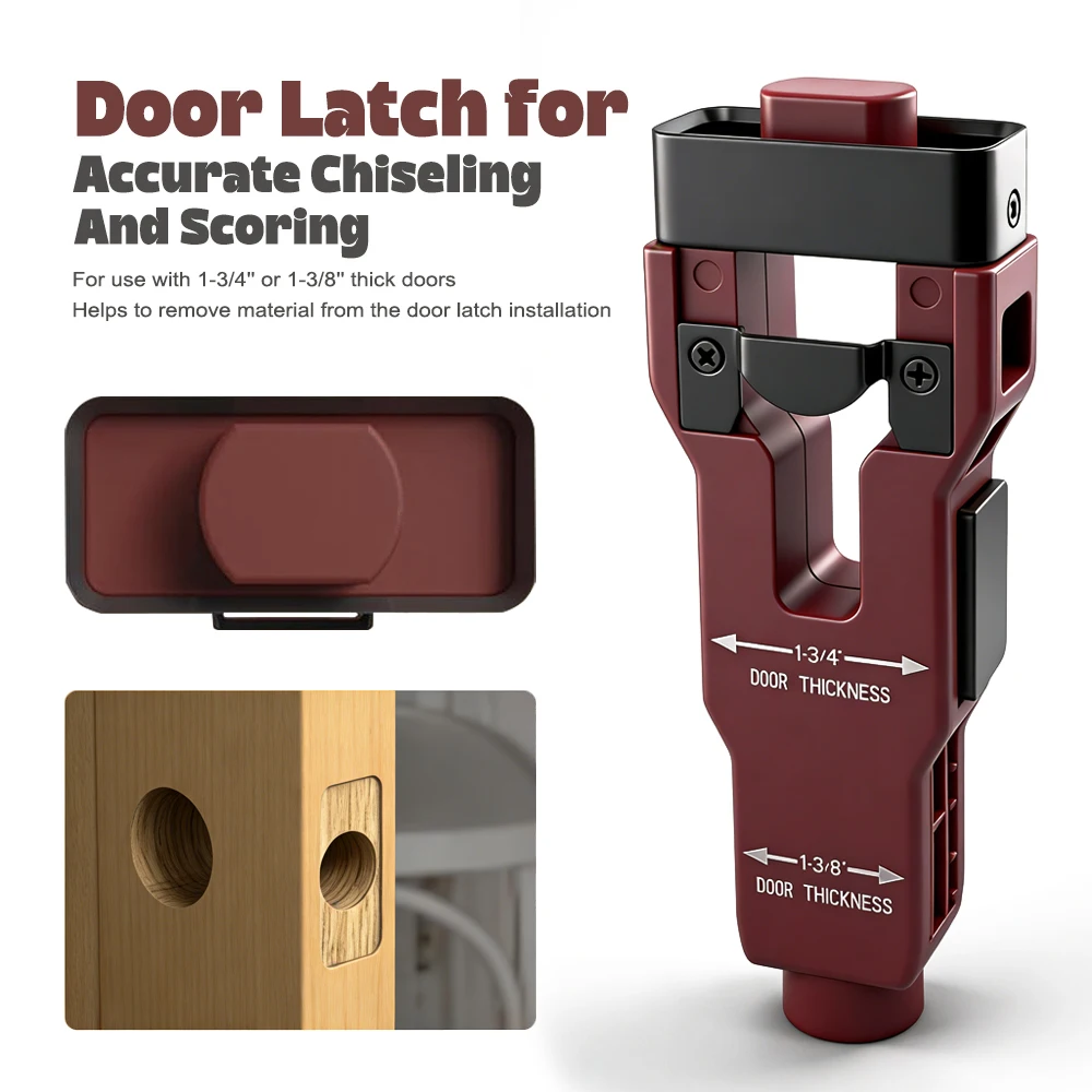 Door Latch Mortise Jig Stainless Steel Blades, Fits 1-3/8