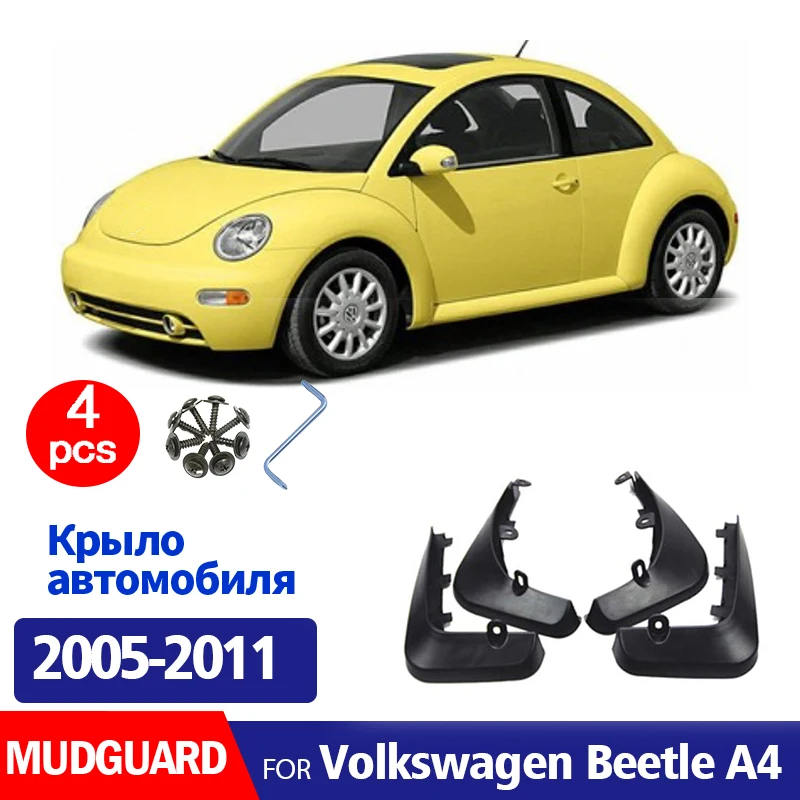 

FOR Volkswagen VW Beetle A4 2005-2011 Mudguard Fender Mud Flap Guards Splash Mudflaps Front Rear 4pcs Car Accessories