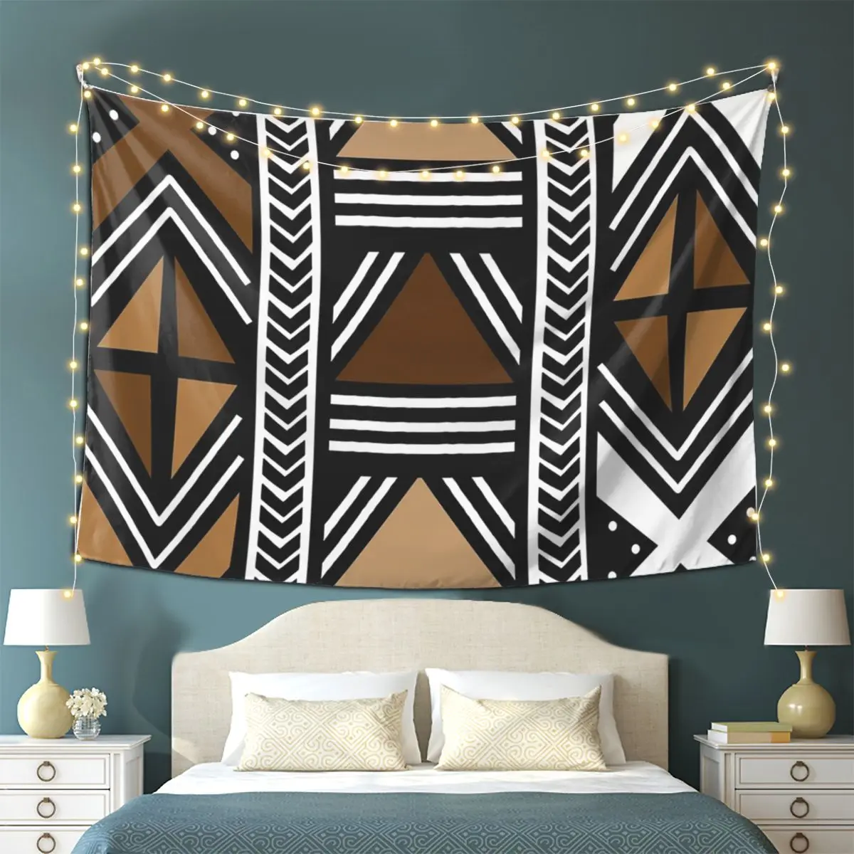 

African Bogolan Tapestry Wall Hanging Aesthetic Home Decor Tapestries for Dorm Room
