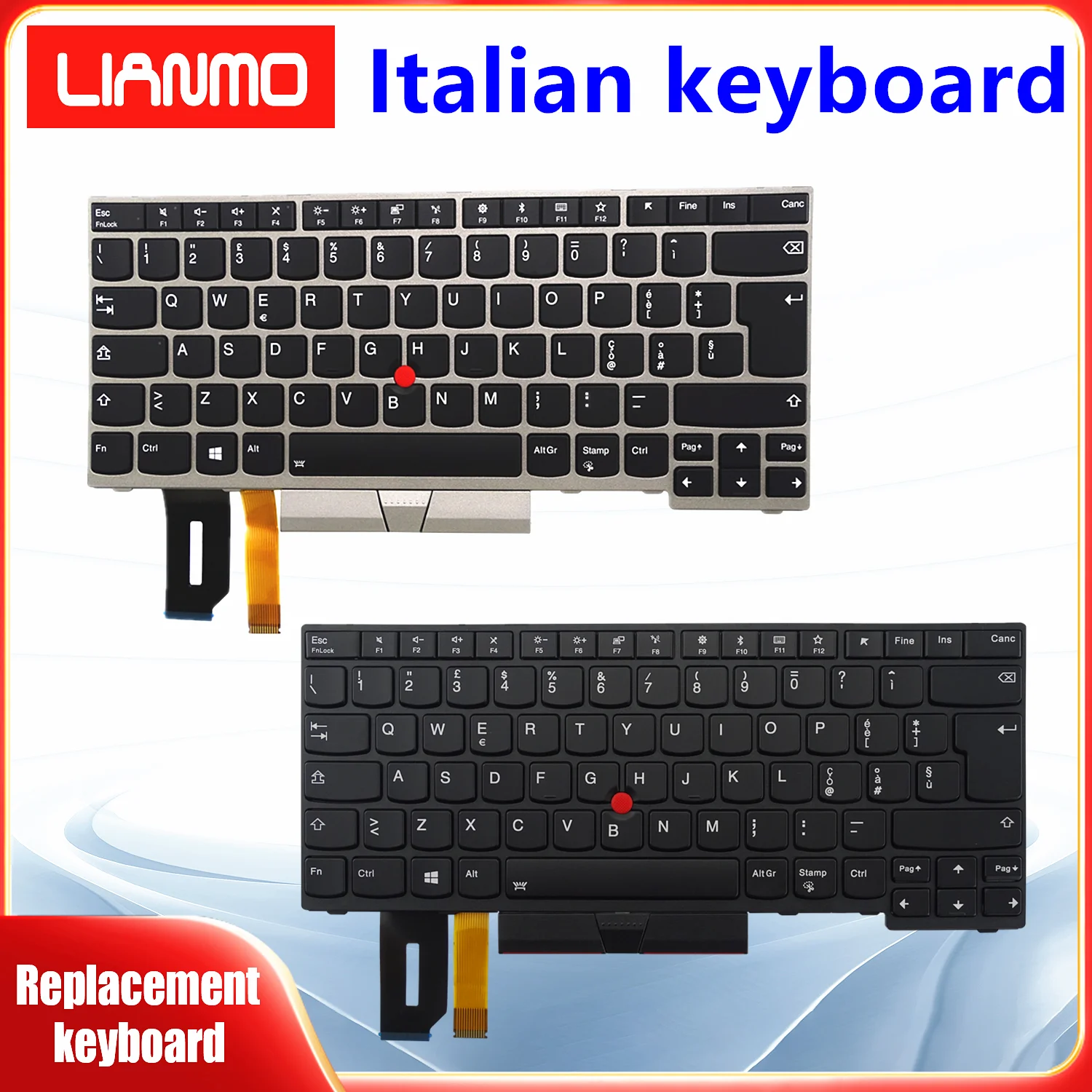 Italian notebook keyboard Applicable to Lenovo T480S E480 E490 T490 L480 L490 P43S E485 E495 R480 R490 S2 3rd Gen L380 L390 Yoga