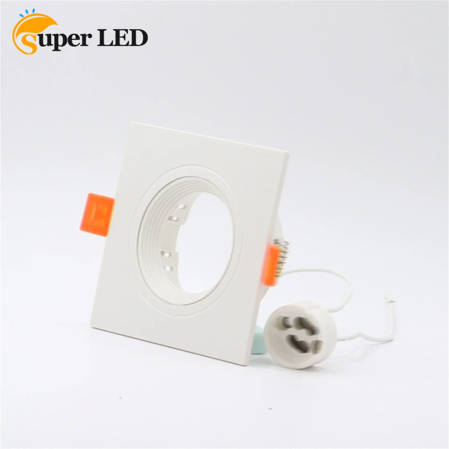 

LED Downlight Fixture Lighting Accessories MR16 GU5.3 GU10 Plastic Trimless Recessed Round Housing Frame