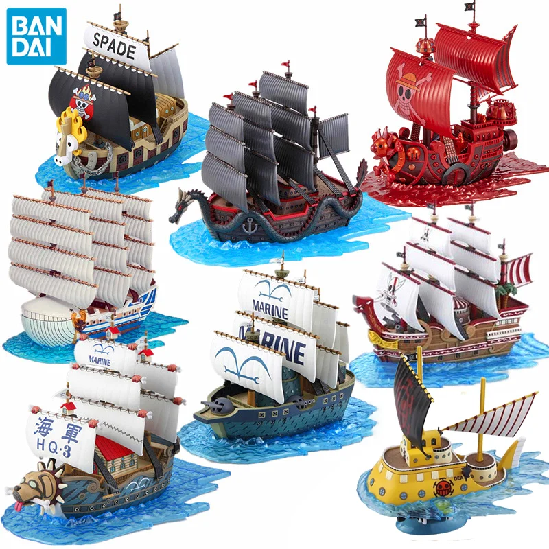 

Genuine Original Bandai One Piece Great Ship Model Assembled The Ship Movable Action Figure Model Toys For Kids Droppshiping