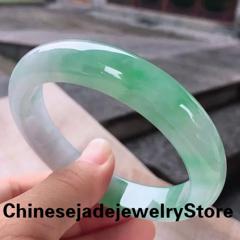 

Send Certificate Genuine Burmese Ice Green Jade Bangle Women Fine Jewelry Burma Jadeite Bracelets Real Jades Bangles Ladies Gift