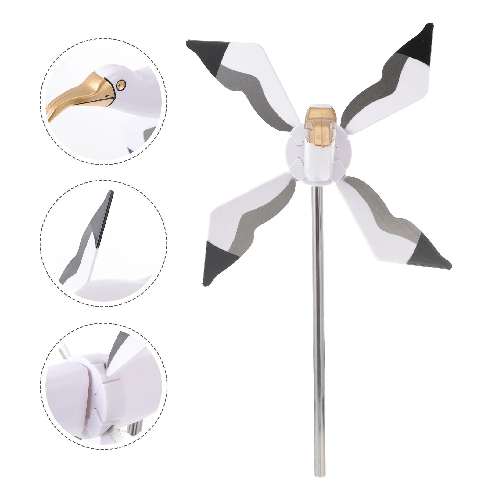 

1Pcs Seagull Windmill Garden Decor Outdoor Lawn Insert Yard Ornament Spring Patio Courtyard Decoration Seagull Windmill