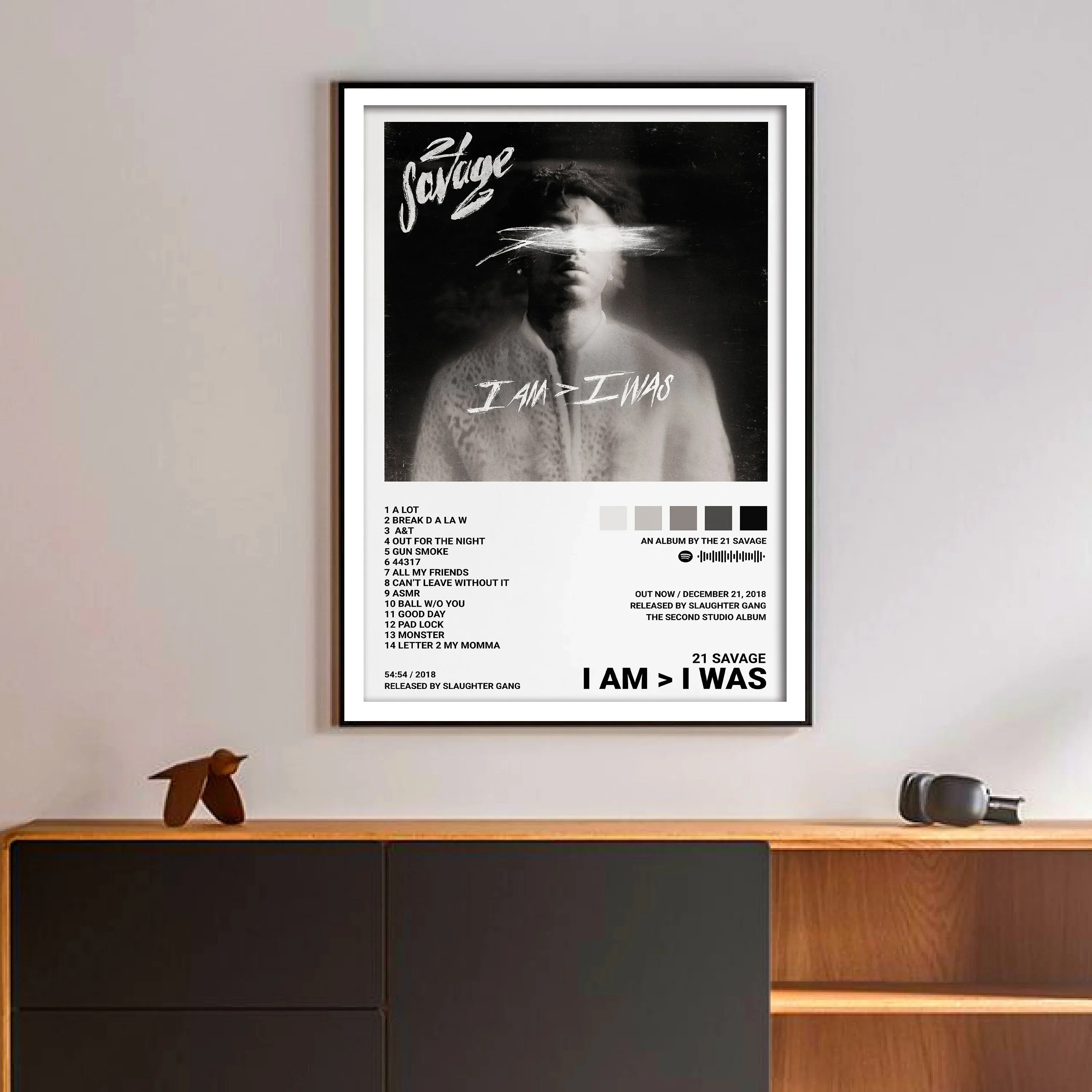 Music Album i am i was Cover Pictures Hip Hop Rapper 21 Savage Posters For Room Canvas Painting Print Art Home Wall Decor Gift