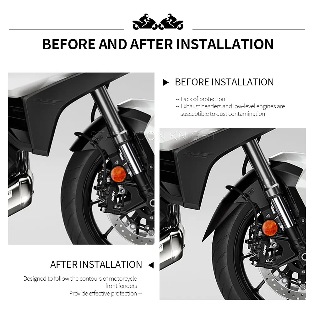 Extensión de guardabarros delantero para motocicleta, accesorios para Honda NT 1100 NT1100 2022