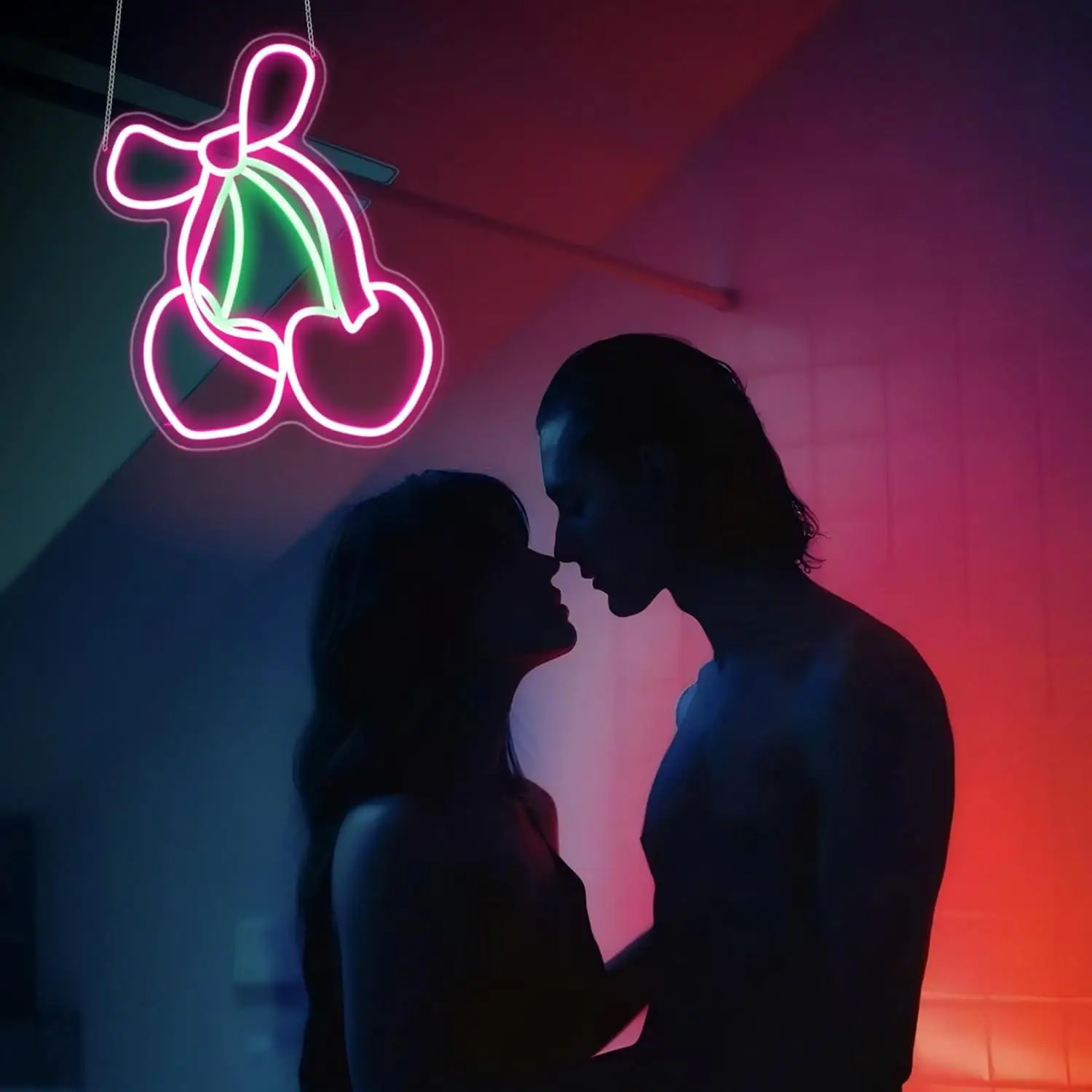 Cherry Bow Neon Sign USB Dimmab LED Lights for Living Room Club Party Bar Shop Gaming Room Decoration Bedroom Accessories Gifts