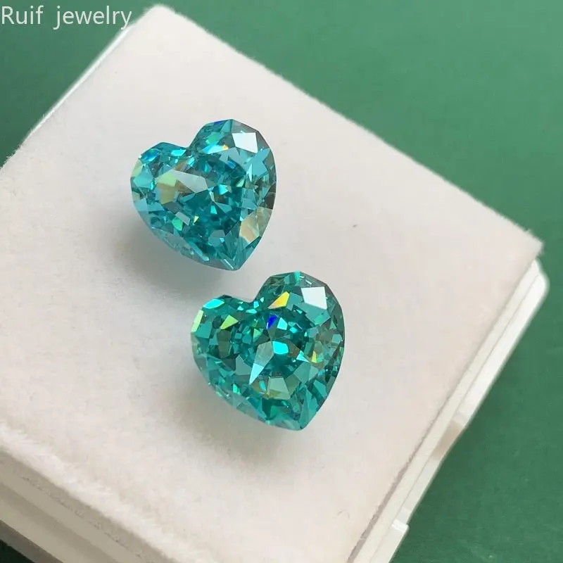 Ruif  Popular Paraiba Color 5A Crushed Ice Cutting Cubic Zirconia Gemstone Like Real Diamond CZ for Light Luxury Jewelry Making