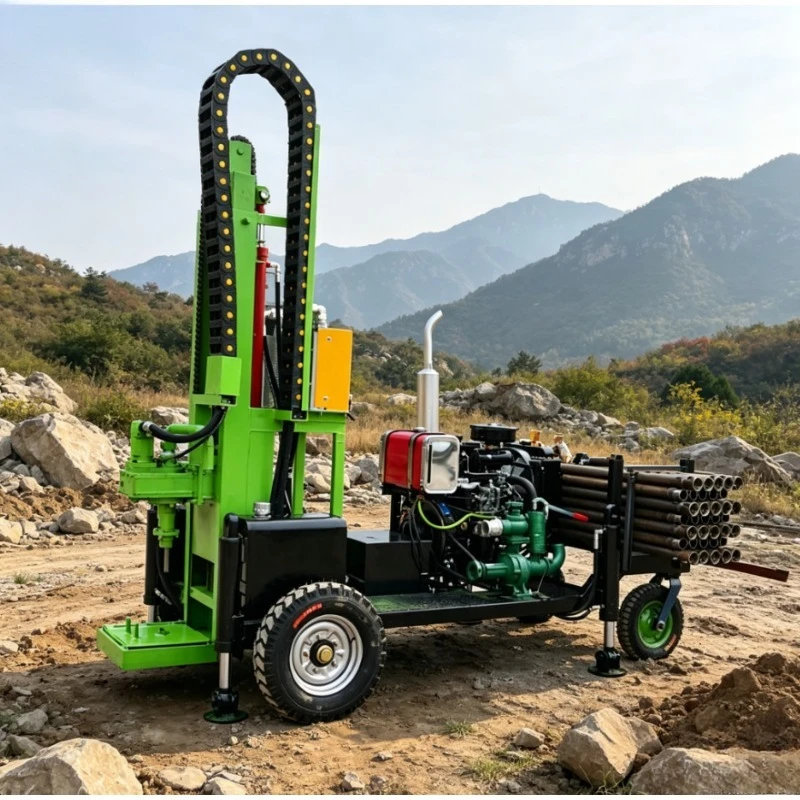 Good Quality Factory Direct Sale Hydraulic Drilling Machine 100m/200m Water Well Soil Rig Crawler Mobility Engine Core Component
