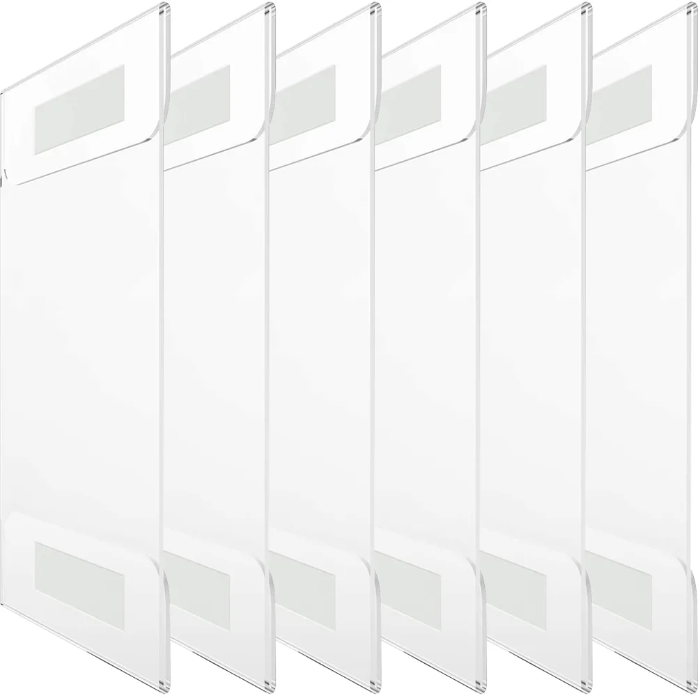 

6 Pcs Table Number Holders Sign Transparent Frames Commodity Price Display Stand Document
