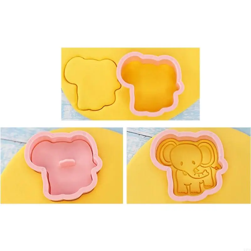 

34YA 8 Pcs Forest Animal Biscuit Embossing Fondant Baking Molds Cakes Cookie